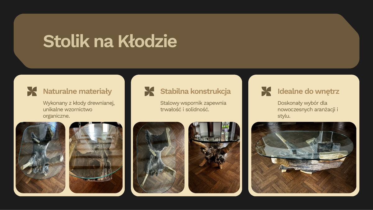 Stolik na Kłodzie